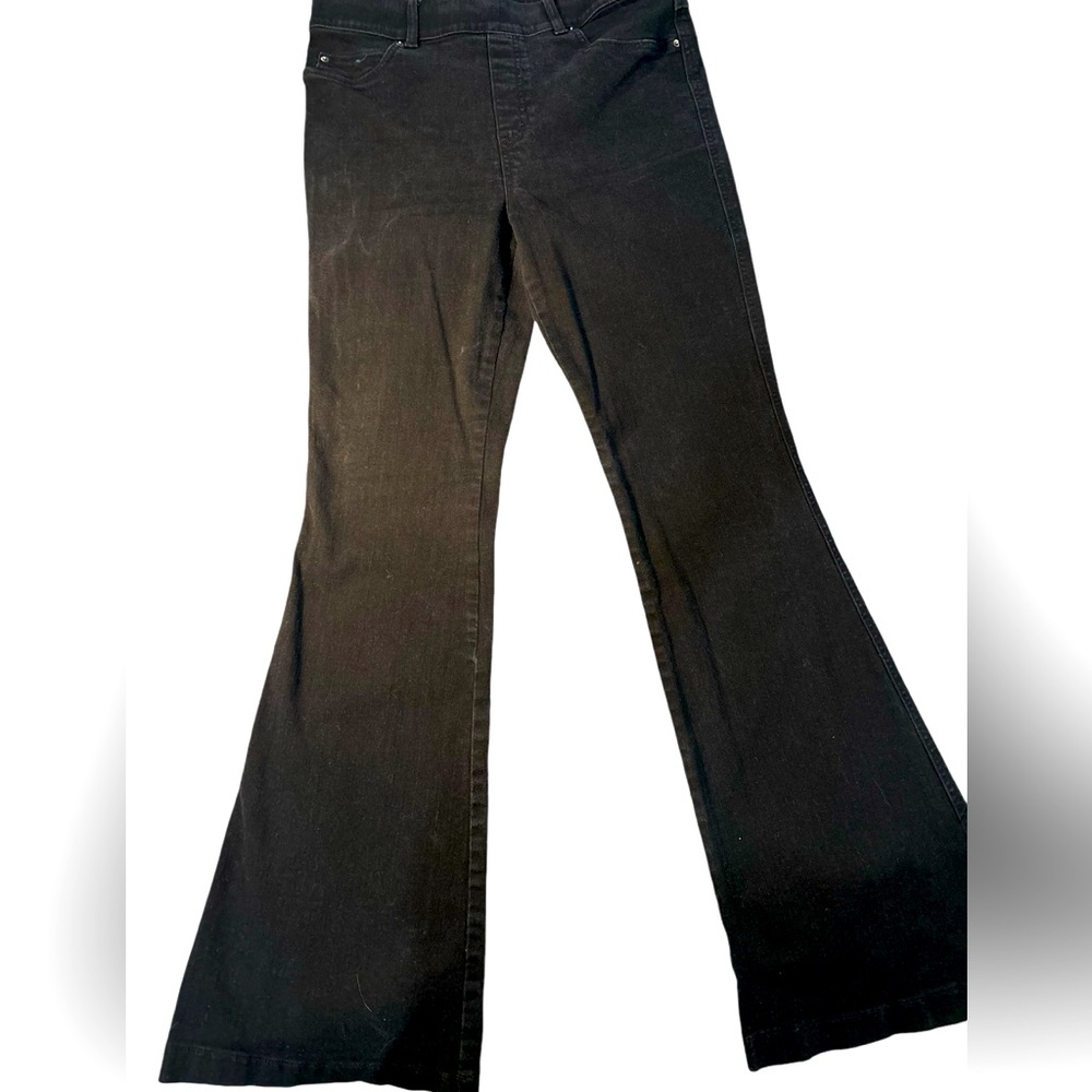 Spanx Women's Flare Jeans - Clean Black, Large